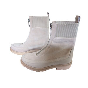 Sam Edelman Leone Lug Sole Chelsea Boot - Sesame Tan Zip Up- Size 8.5 M